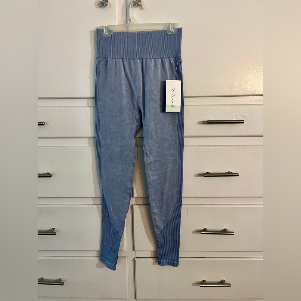 Altar’d State leggings AS Revival performance in distressed blue size XS